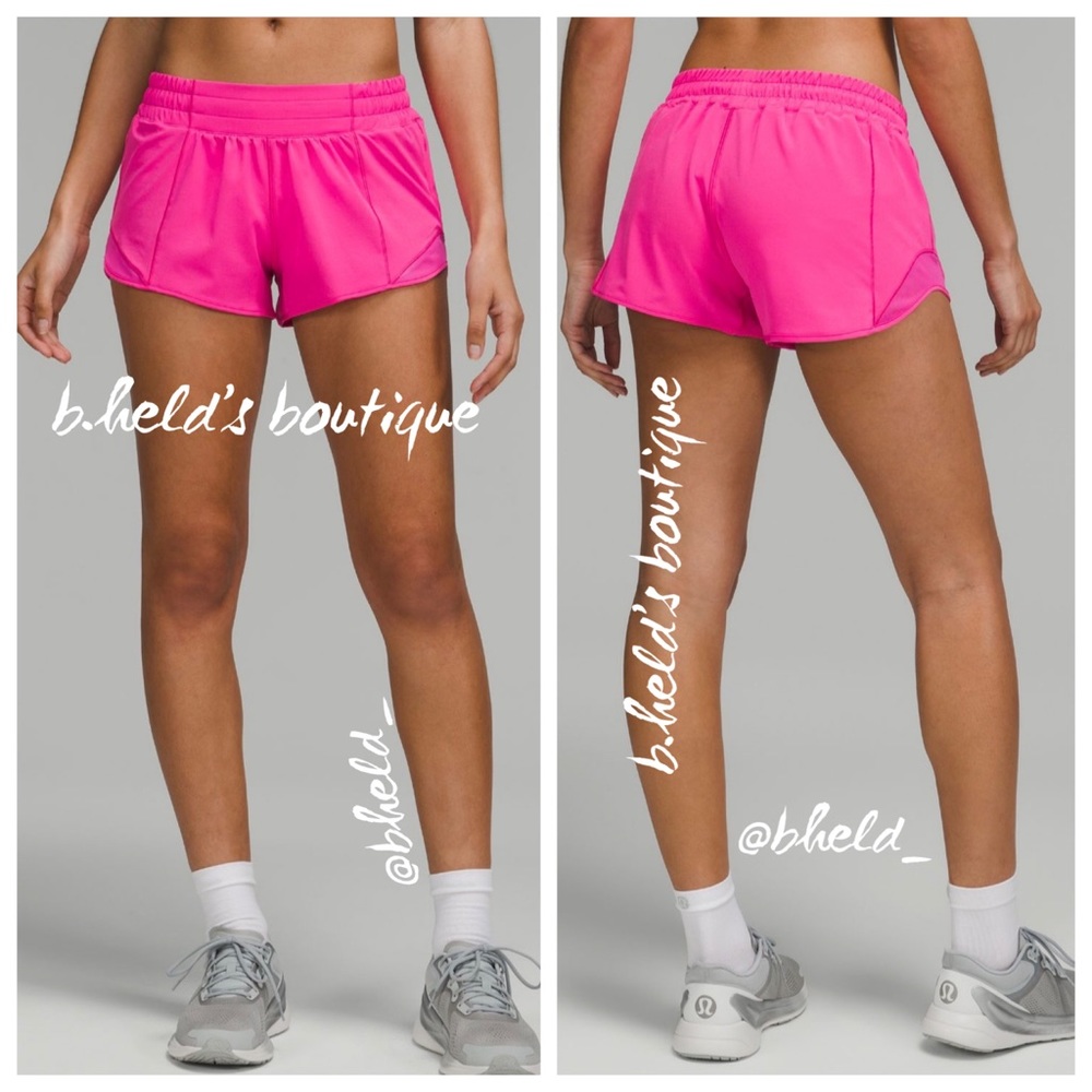 lululemon Hotty Hot Low-Rise Lined Short 2.5" in Sonic Pink Size 0 Brand New NWT - Picture 12 of 16